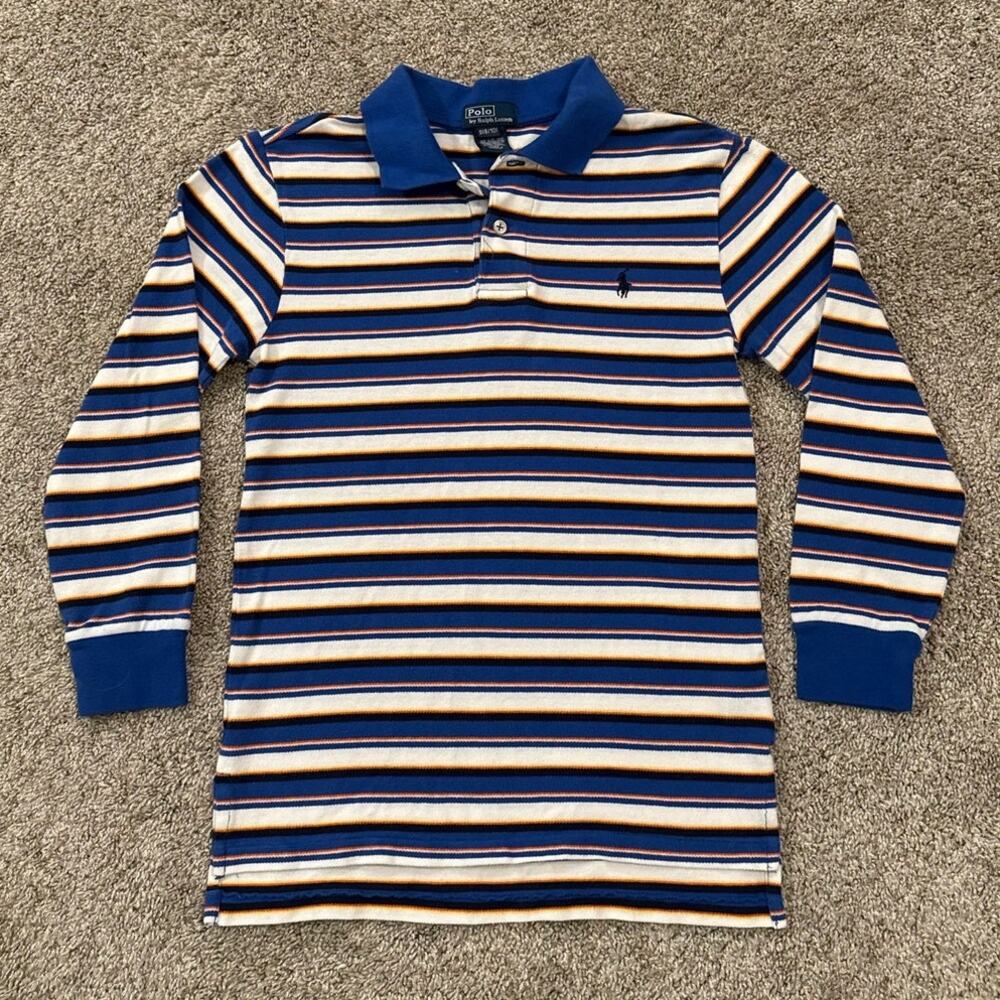 Vintage Polo Ralph Lauren Boy's Long Sleeve Polo shirt size Small 8/10